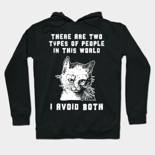 Introverted Cat Two Types of People Avoid Both Hoodie